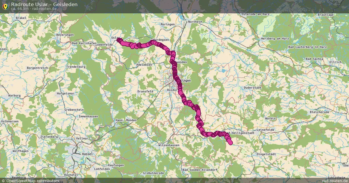 Fahrradroute Uslar – Geisleden