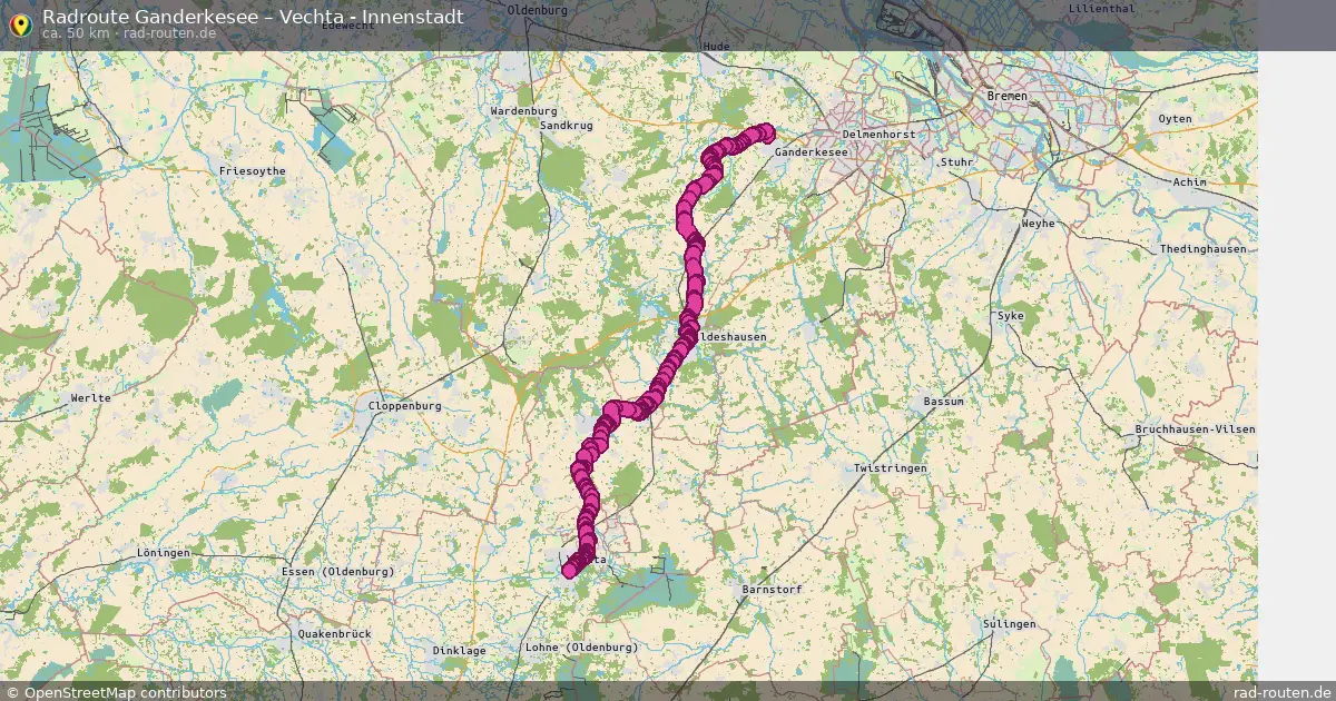 Radtour Ganderkesee – Vechta - Innenstadt