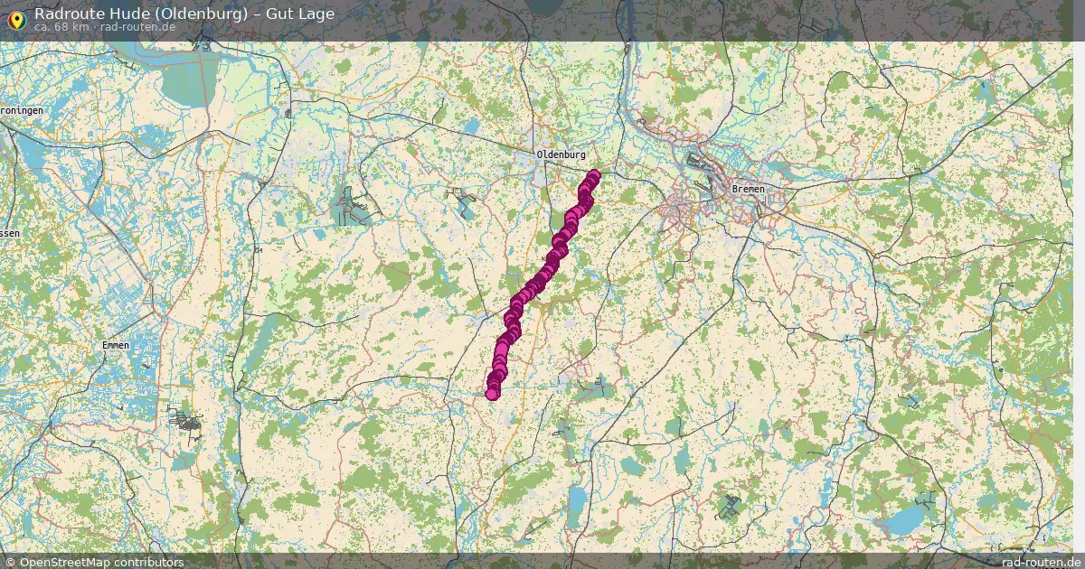 Radtour Hude (Oldenburg) – Gut Lage