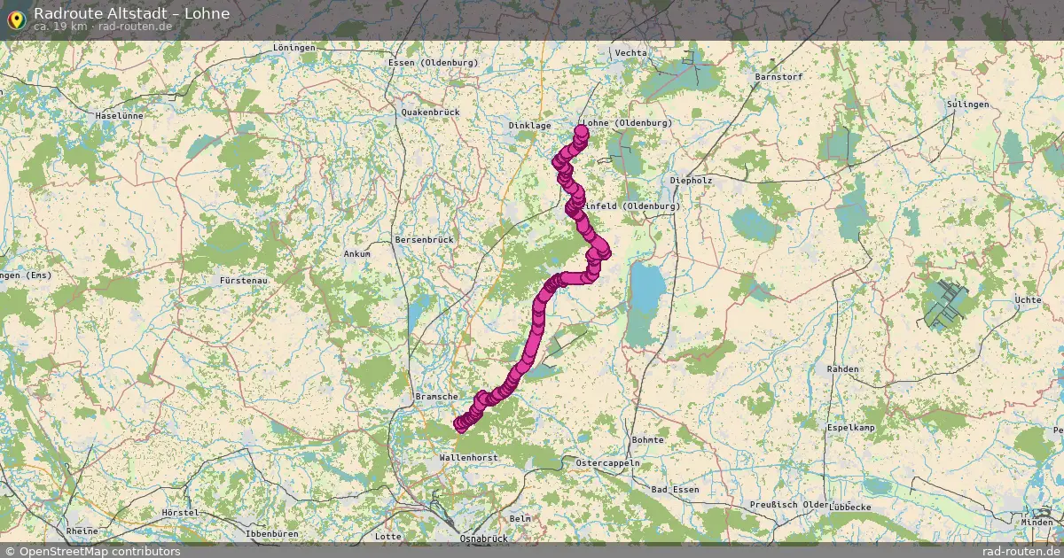 Fahrradroute Altstadt – Lohne (19 km) – Rad-Routen.de