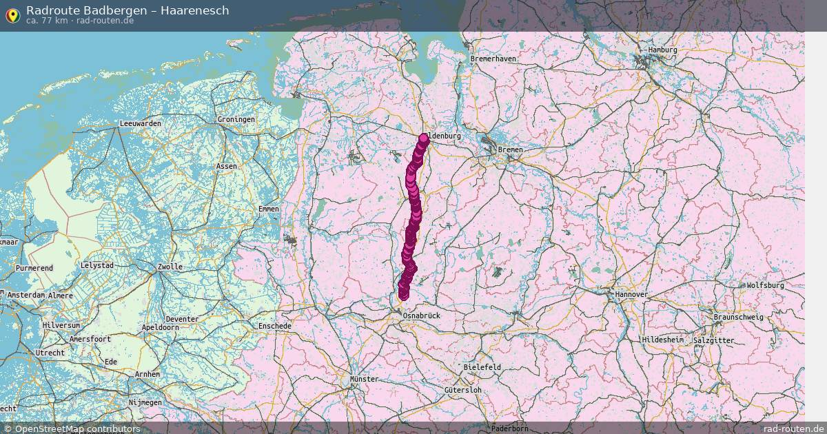 Fahrradroute Altstadt – Haarenesch