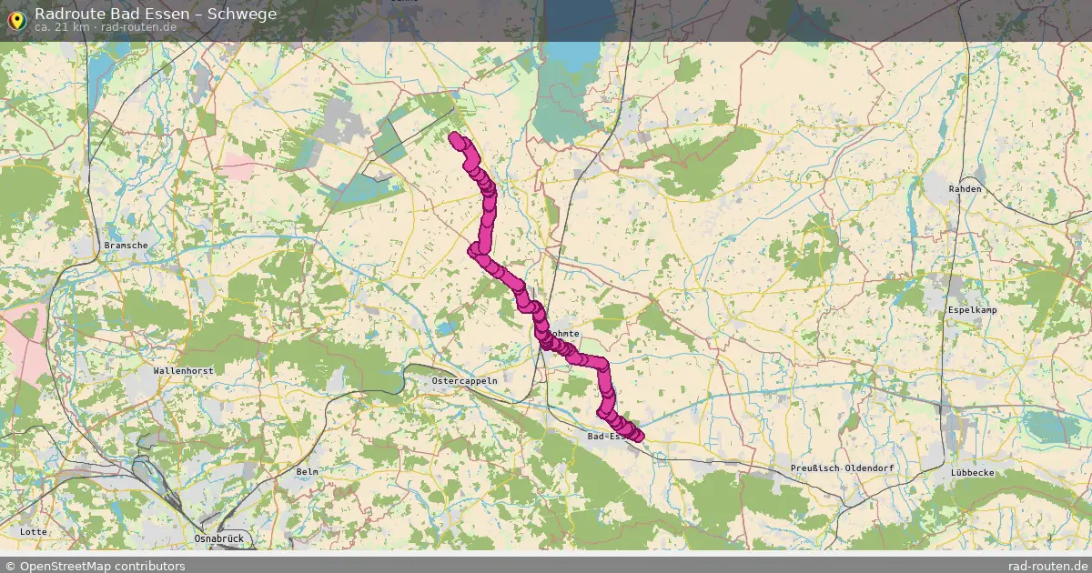 Fahrradroute Bad Essen – Schwege (21 km) – Rad-Routen.de