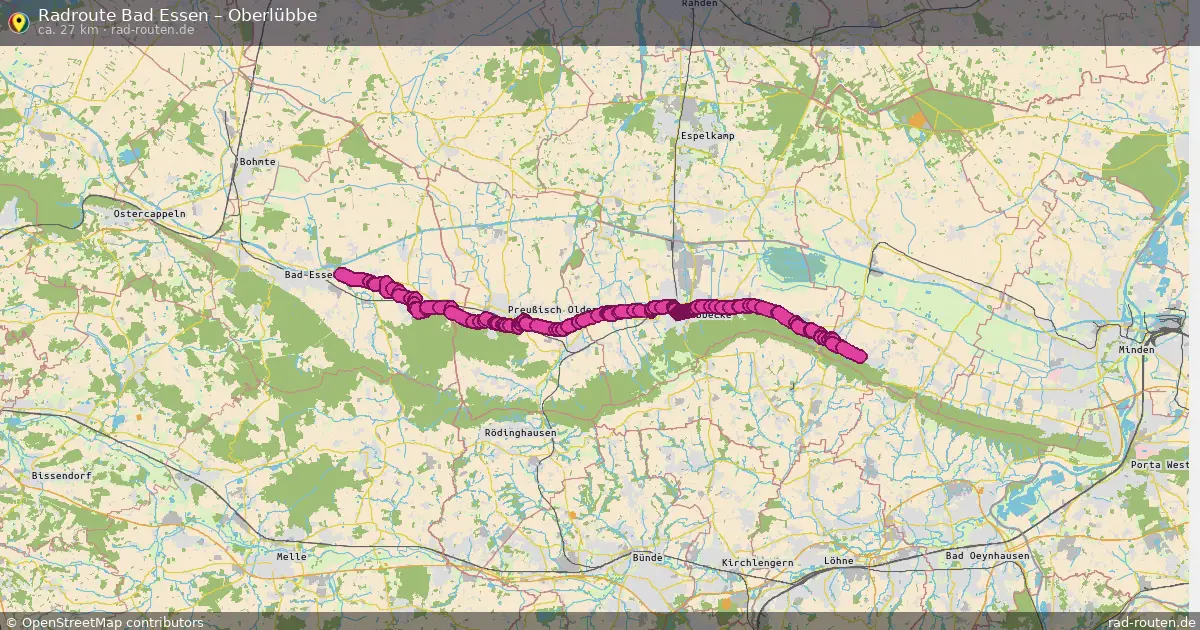 Fahrradroute Bad Essen – Oberlübbe (27 km) – Rad-Routen.de