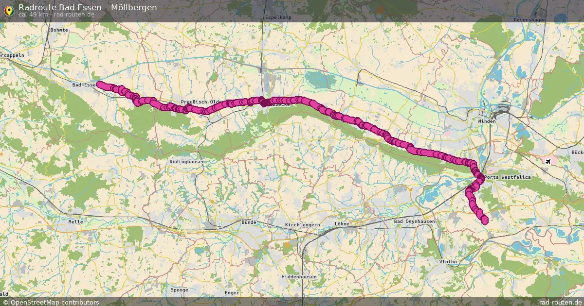 Fahrradroute Bad Essen – Möllbergen (49 km) – Rad-Routen.de