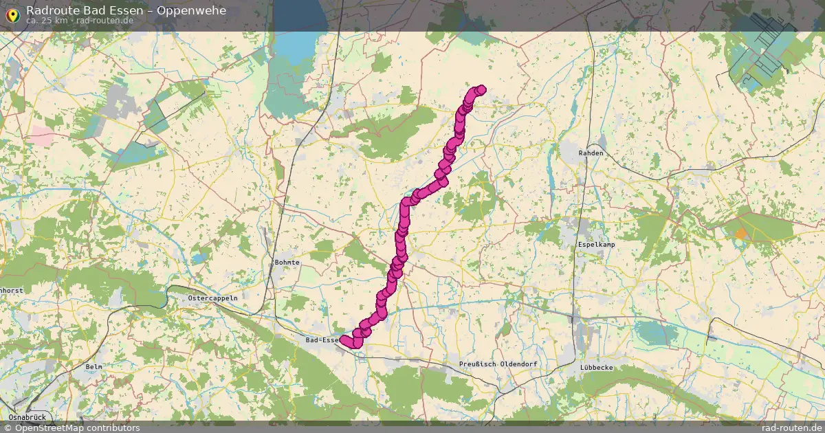 Fahrradroute Bad Essen – Oppenwehe