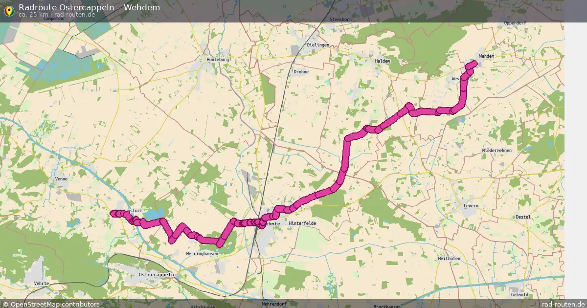 Radtour Ostercappeln – Wehdem