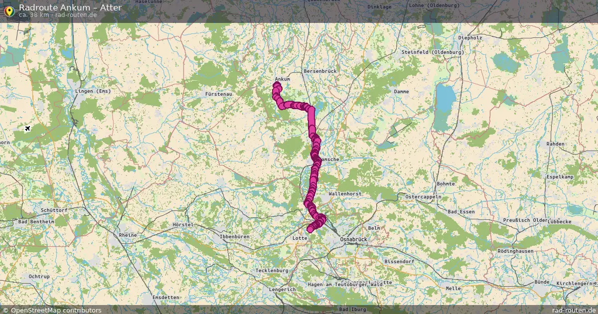 Fahrradroute Ankum – Atter (38 km) – Rad-Routen.de