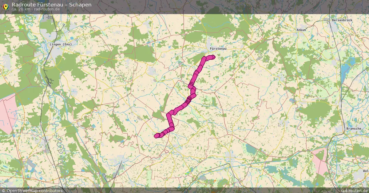 Fahrradroute Fürstenau – Schapen (20 km) – Rad-Routen.de