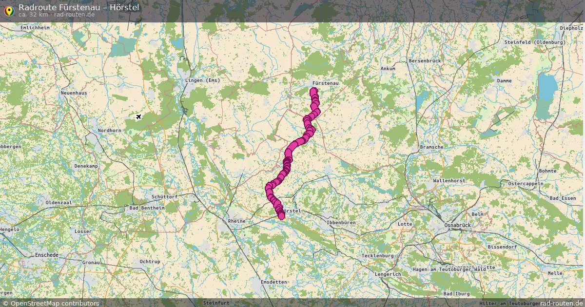 Fahrradroute Fürstenau – Hörstel (34 km) – Rad-Routen.de