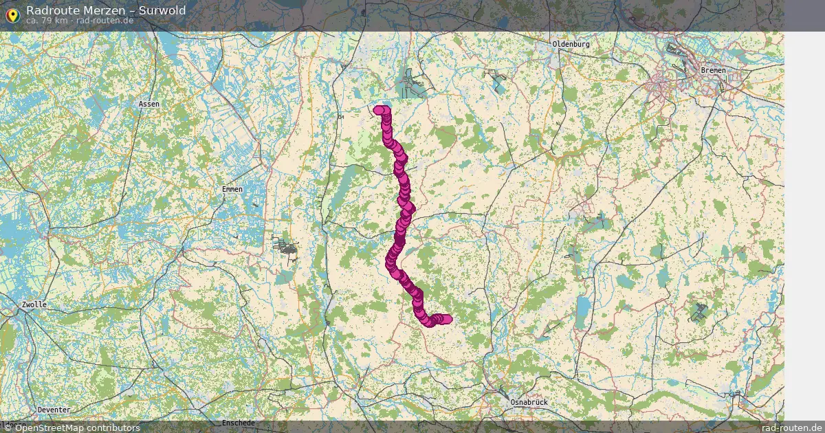 Fahrradroute Merzen – Surwold (79 km) – Rad-Routen.de