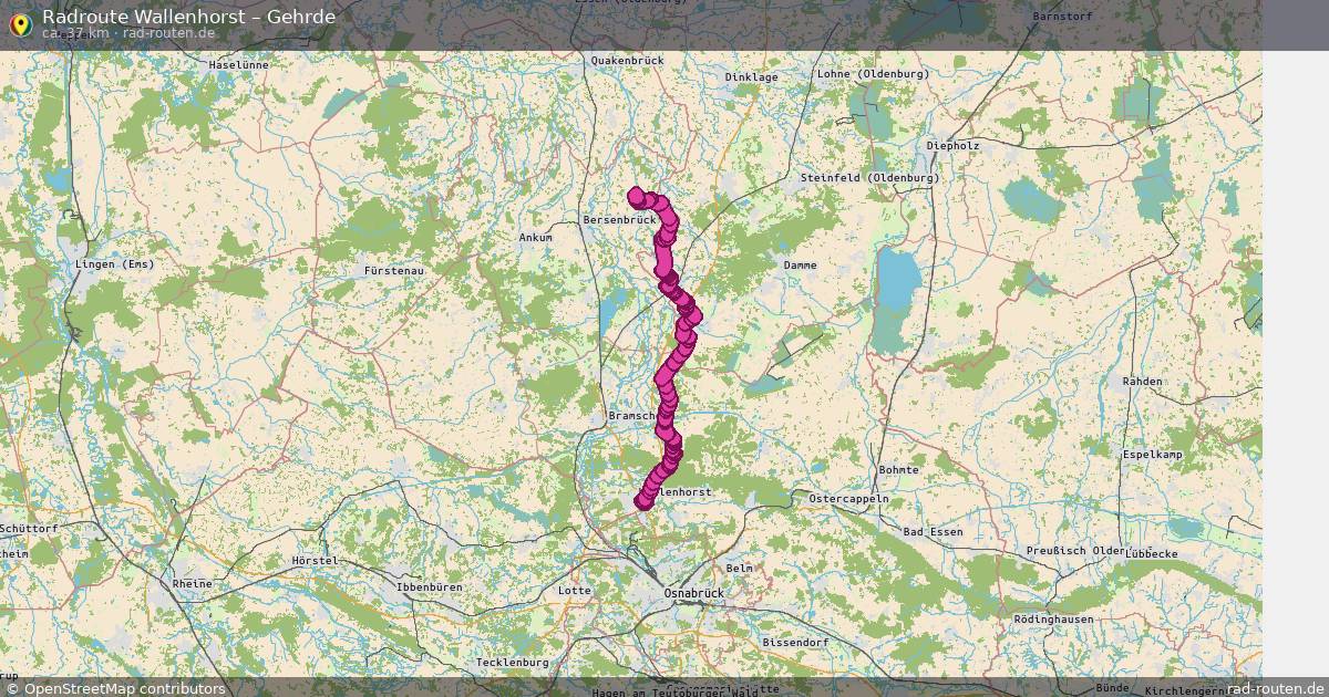 Fahrradroute Wallenhorst – Gehrde