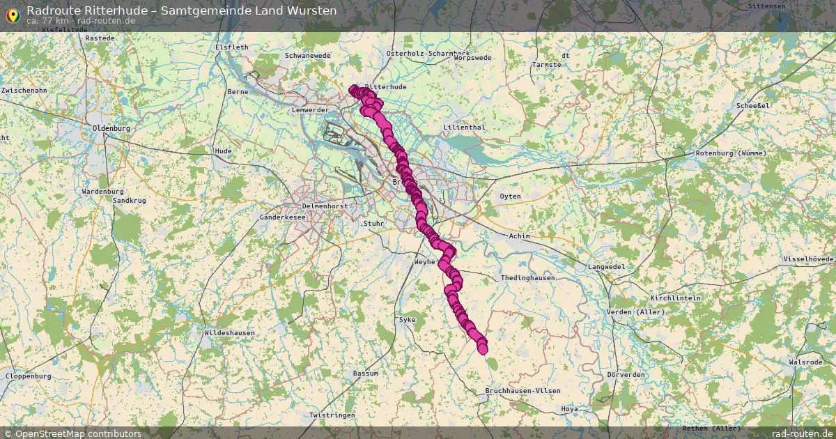 Radtour Ritterhude – Ehem. Samtgemeinde Hagen