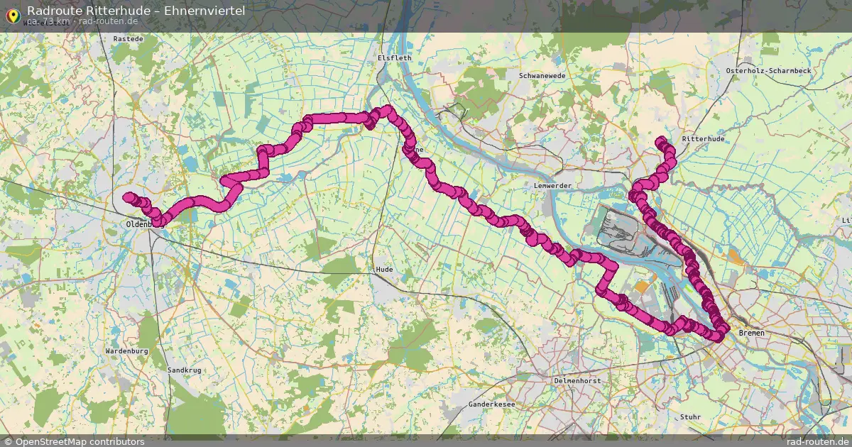 Fahrradroute Ritterhude – Ehnernviertel