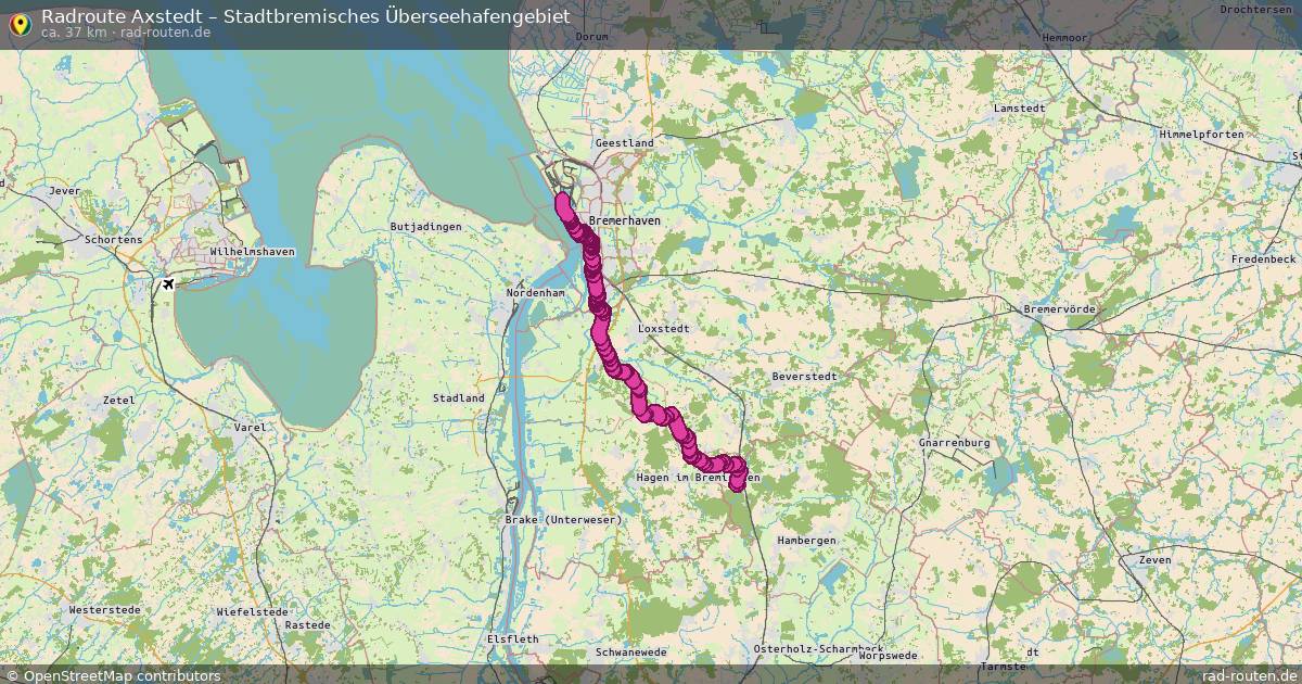 Fahrradroute Axstedt – Stadtbremisches Überseehafengebiet