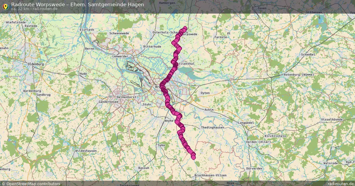 Radtour Worpswede – Ehem. Samtgemeinde Hagen
