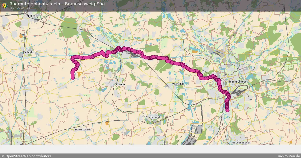 Radtour Hohenhameln – Braunschweig-Süd