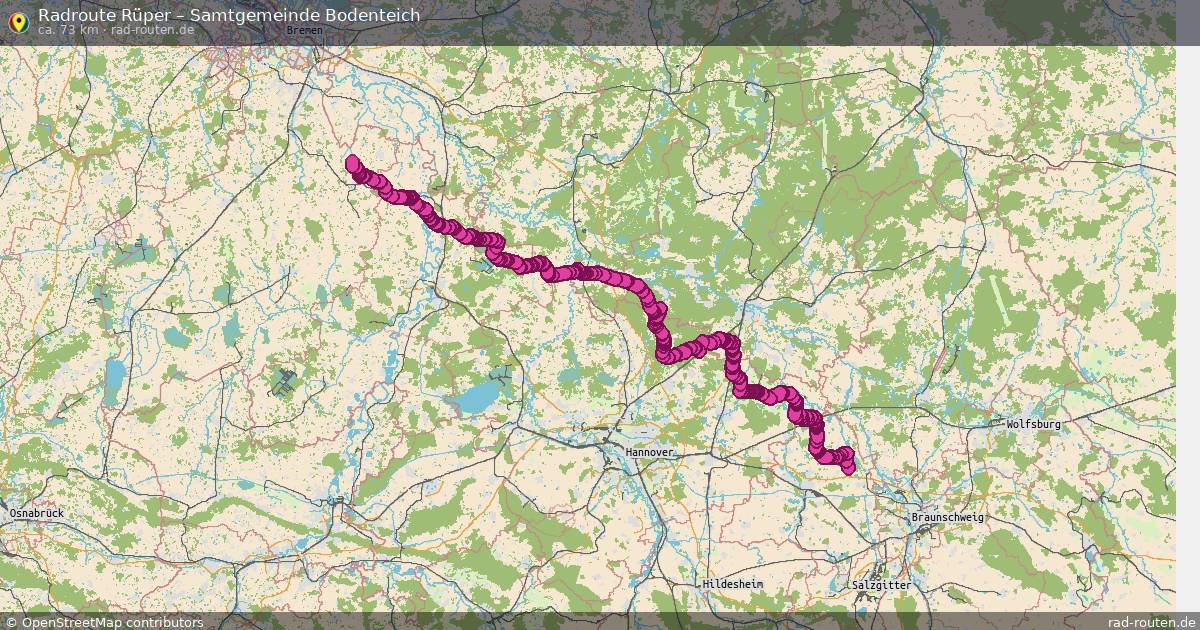 Fahrradroute Rüper – Weyhausen