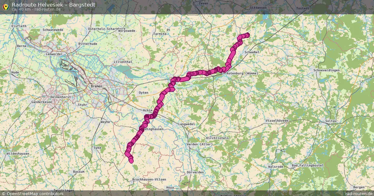 Fahrradroute Helvesiek – Seevetal (55 km) – Rad-Routen.de