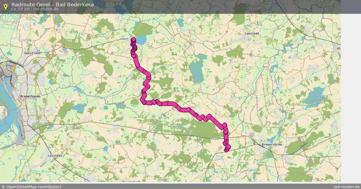 Fahrradroute Oerel – Bad Bederkesa (29 km) – Rad-Routen.de