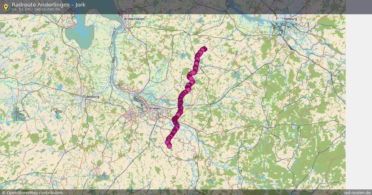 Fahrradroute Anderlingen – Himmelpforten (37 km) – Rad-Routen.de