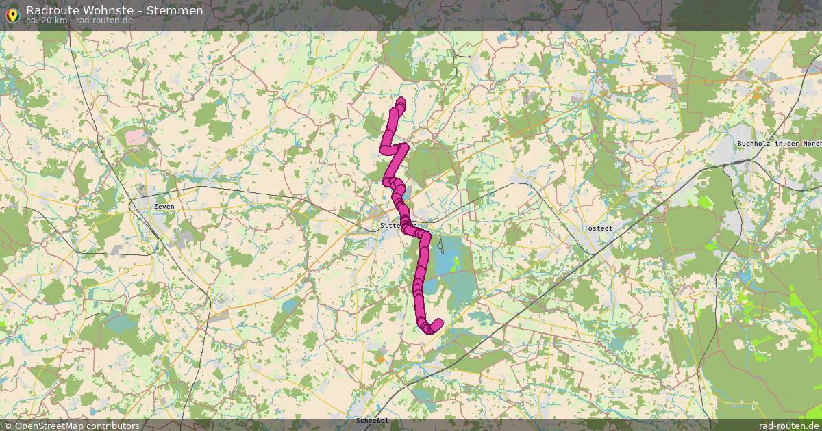 Fahrradroute Wohnste – Stemmen