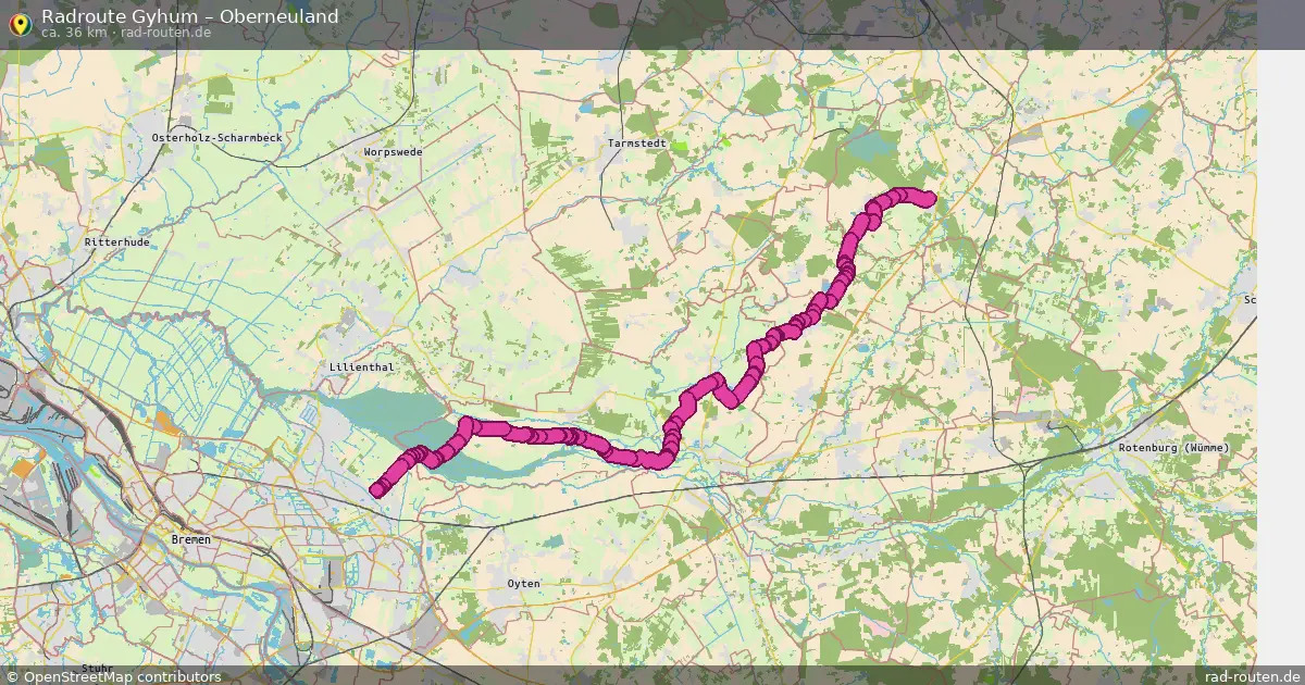 Fahrradroute Gyhum – Oberneuland