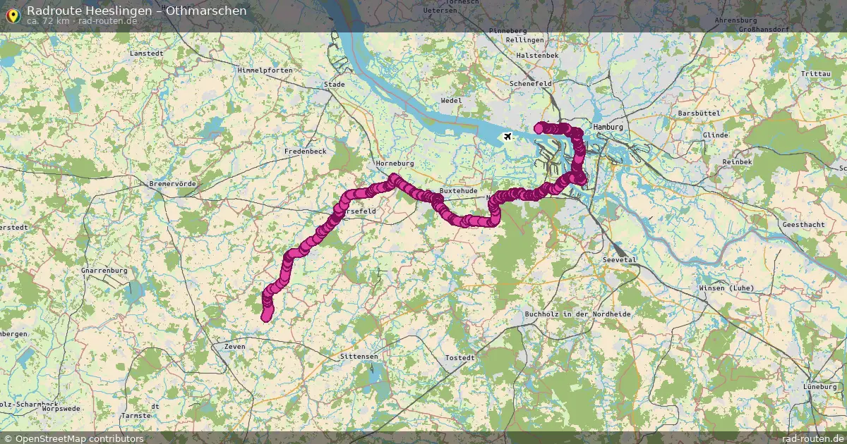 Fahrradroute Heeslingen – Othmarschen (72 km) – Rad-Routen.de