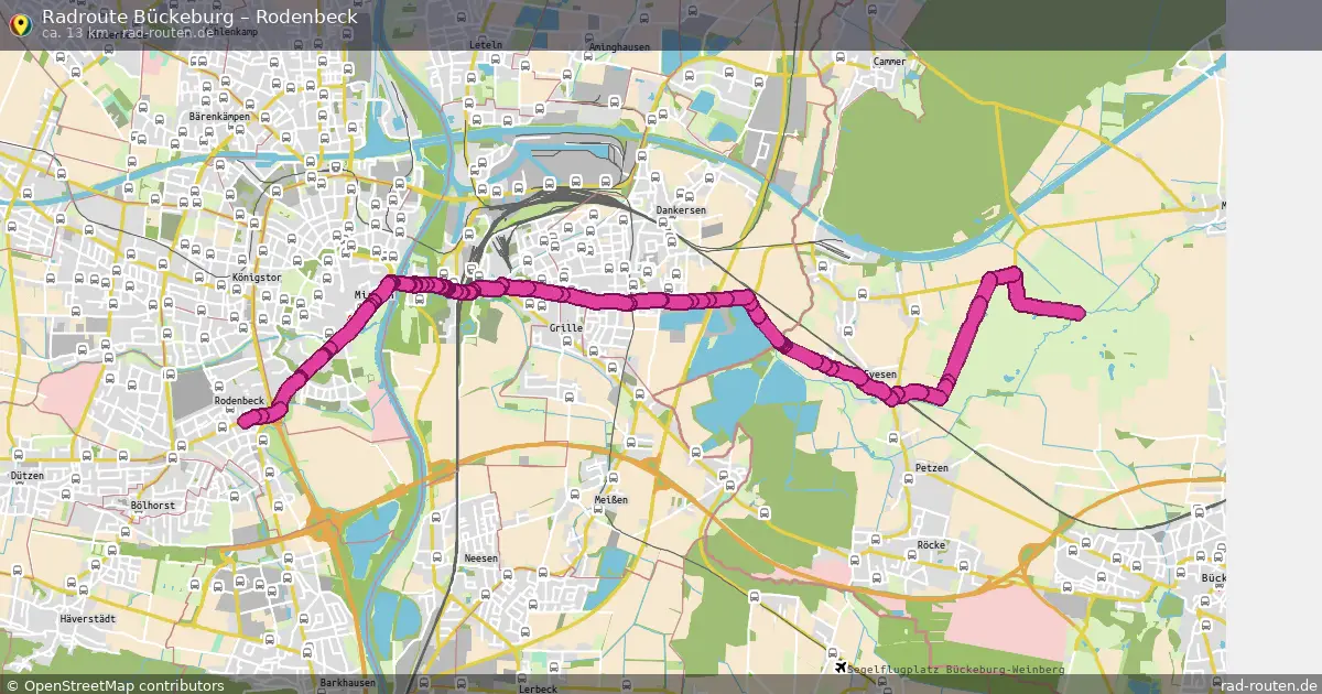 Fahrradroute Bückeburg – Rodenbeck (13 km) – Rad-Routen.de