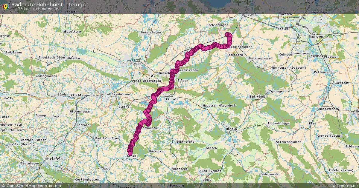 Fahrradroute Hohnhorst – Lemgo