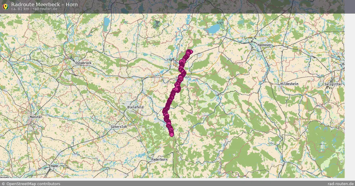 Fahrradroute Meerbeck – Horn (81 km) – Rad-Routen.de