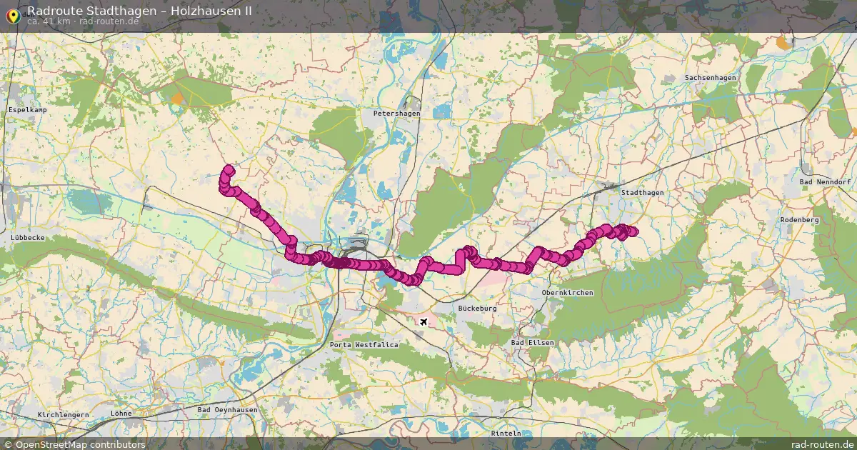 Fahrradroute Stadthagen – Holzhausen Ii (41 km) – Rad-Routen.de