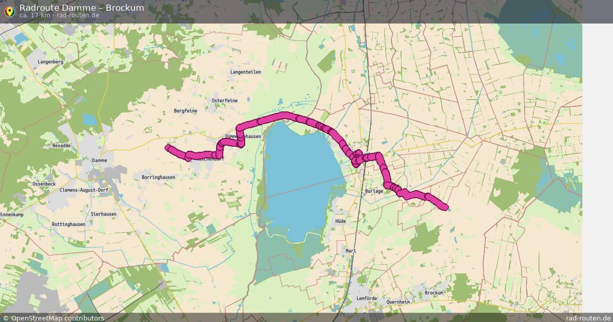 Fahrradroute Damme – Brockum (17 km) – Rad-Routen.de