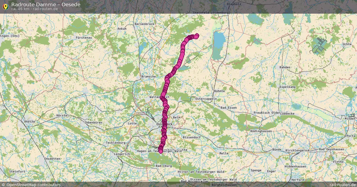 Fahrradroute Damme – Oesede (46 km) – Rad-Routen.de