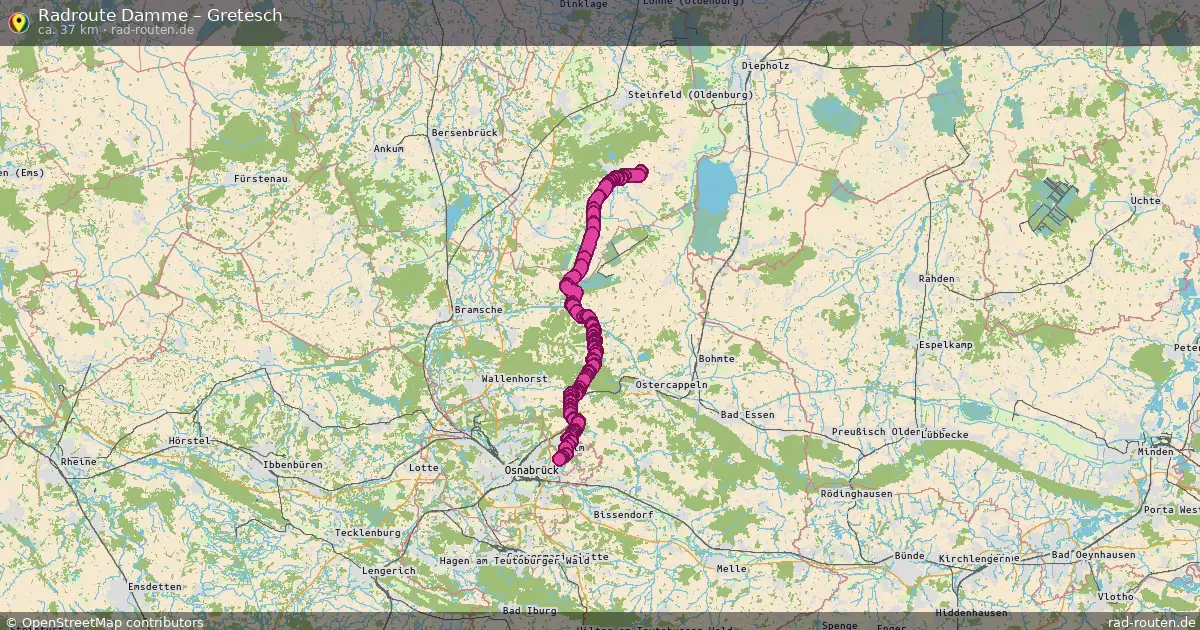 Fahrradroute Damme – Gretesch