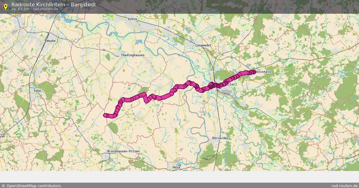 Fahrradroute Kirchlinteln – Tostedt (62 km) – Rad-Routen.de