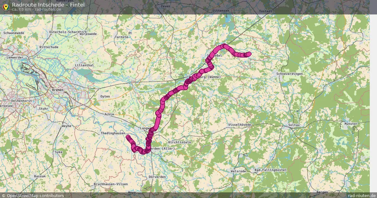 Fahrradroute Intschede – Fintel