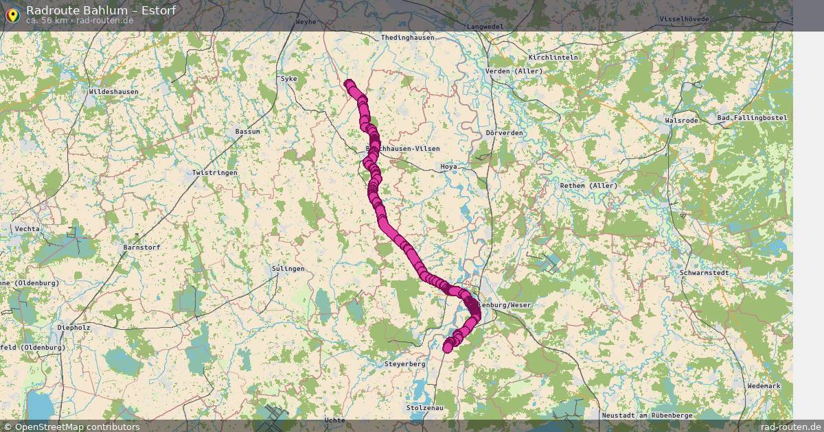 Fahrradroute Bahlum – Estorf