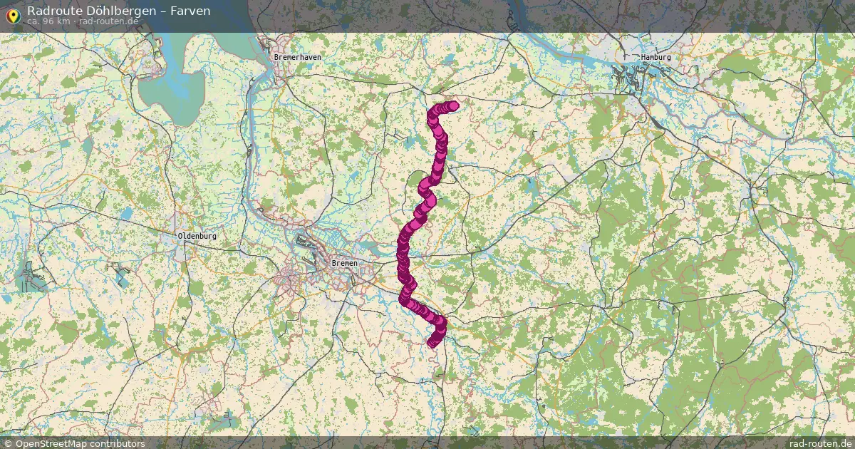 Fahrradroute von Döhlbergen nach Farven