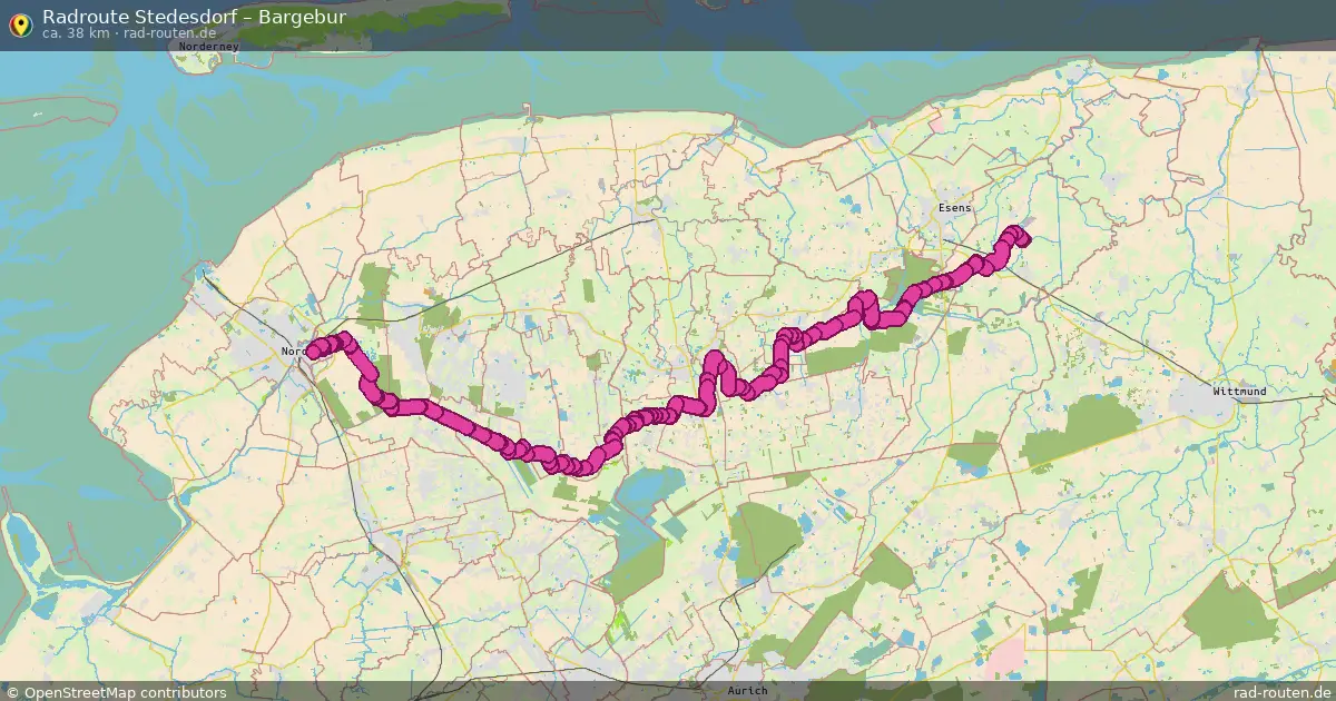 Fahrradroute Stedesdorf – Bargebur (38 km) – Rad-Routen.de