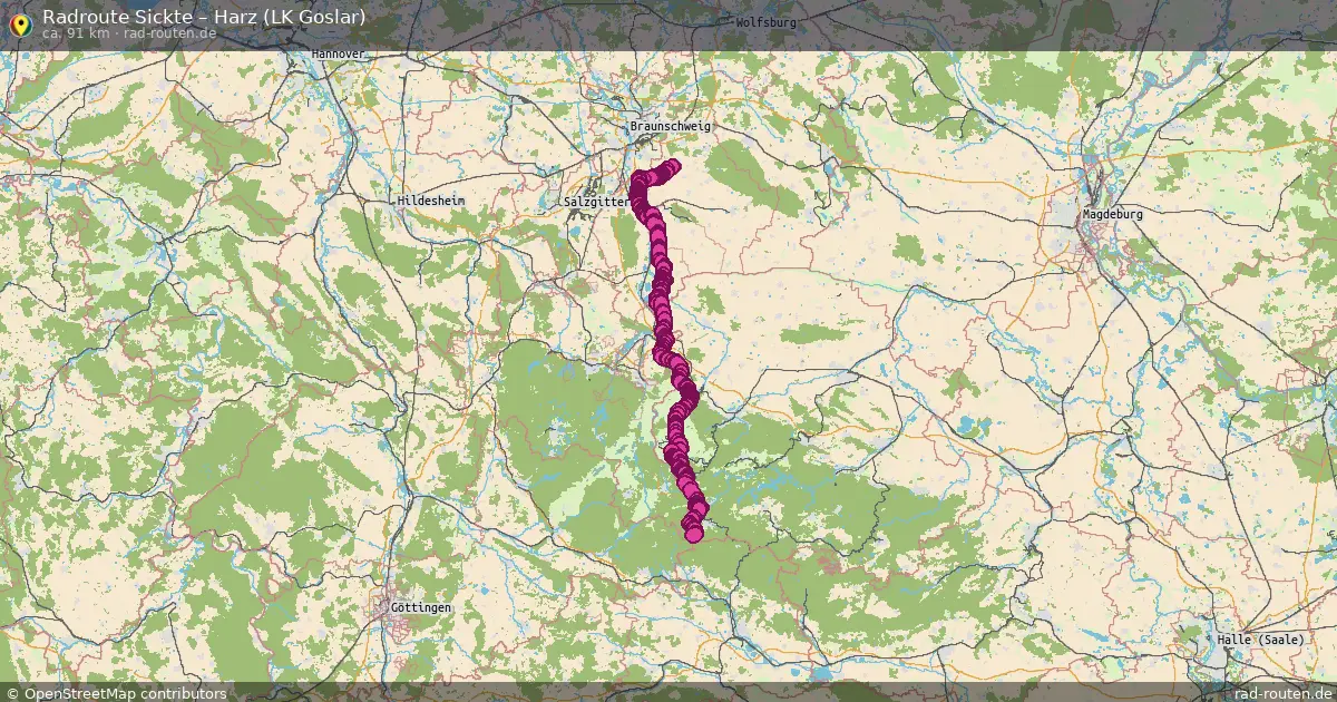 Radtour Sickte – Harz (Lk Goslar)