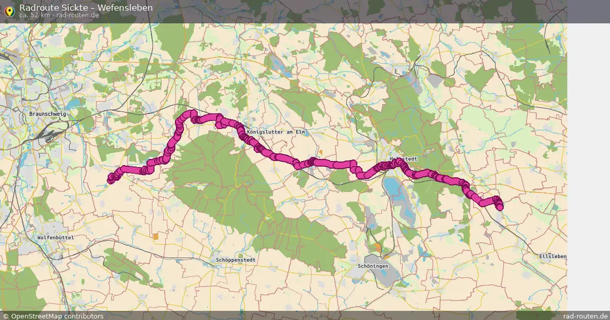 Fahrradroute Sickte – Wefensleben (52 km) – Rad-Routen.de