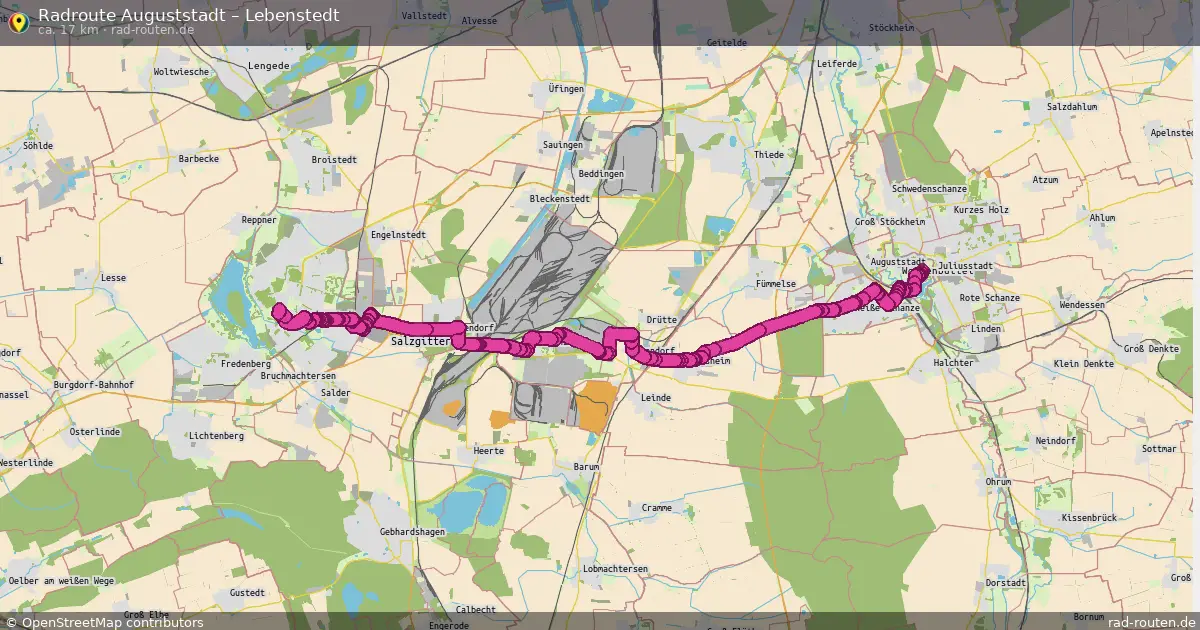 Fahrradroute Auguststadt – Lebenstedt