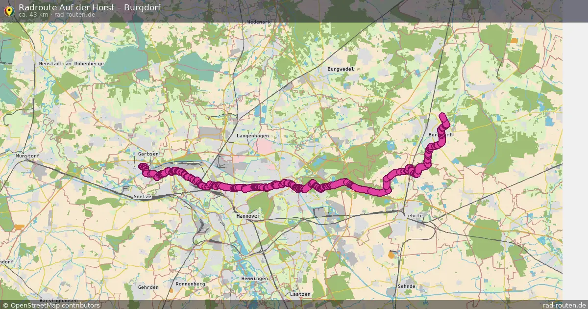 Fahrradroute Auf Der Horst – Burgdorf (43 km) – Rad-Routen.de