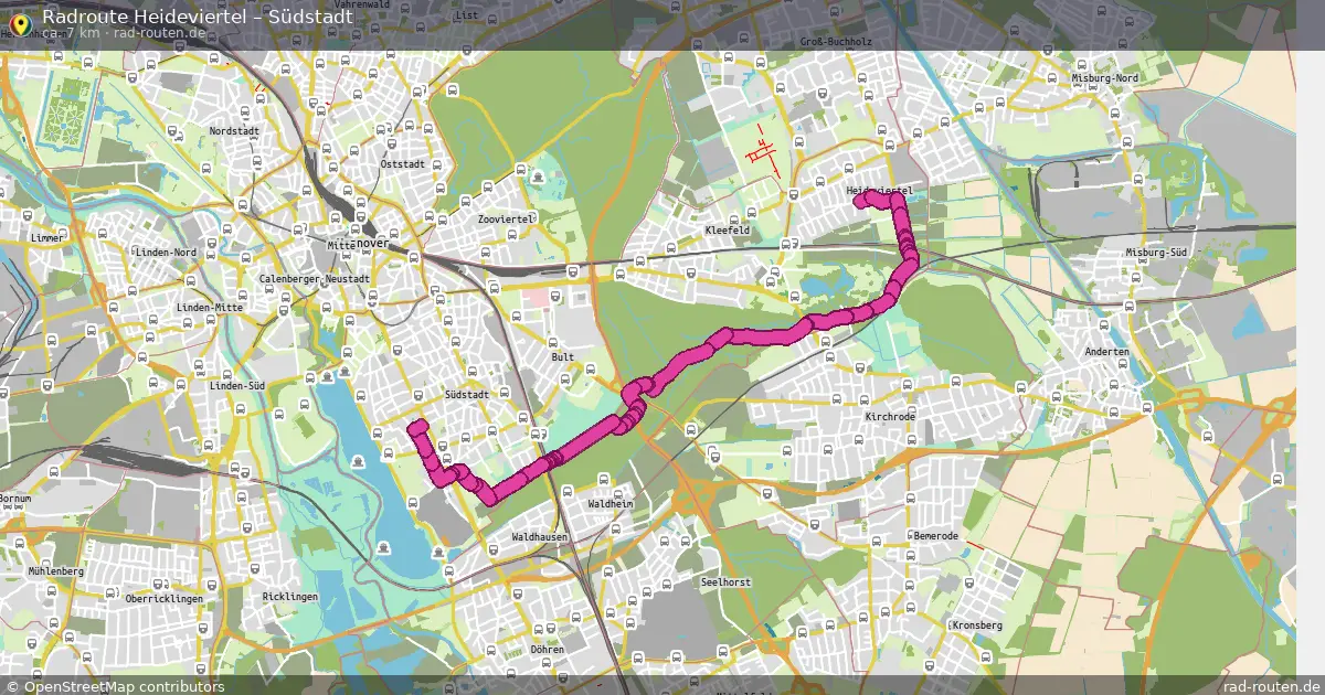 Radtour Heideviertel – Südstadt