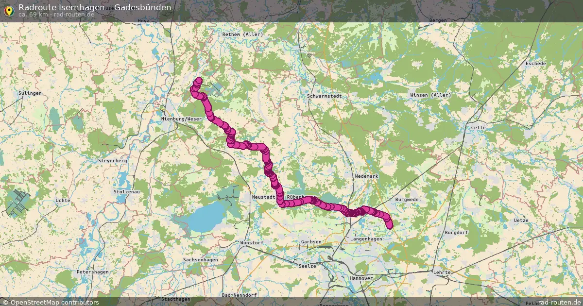 Radtour Isernhagen – Gadesbünden