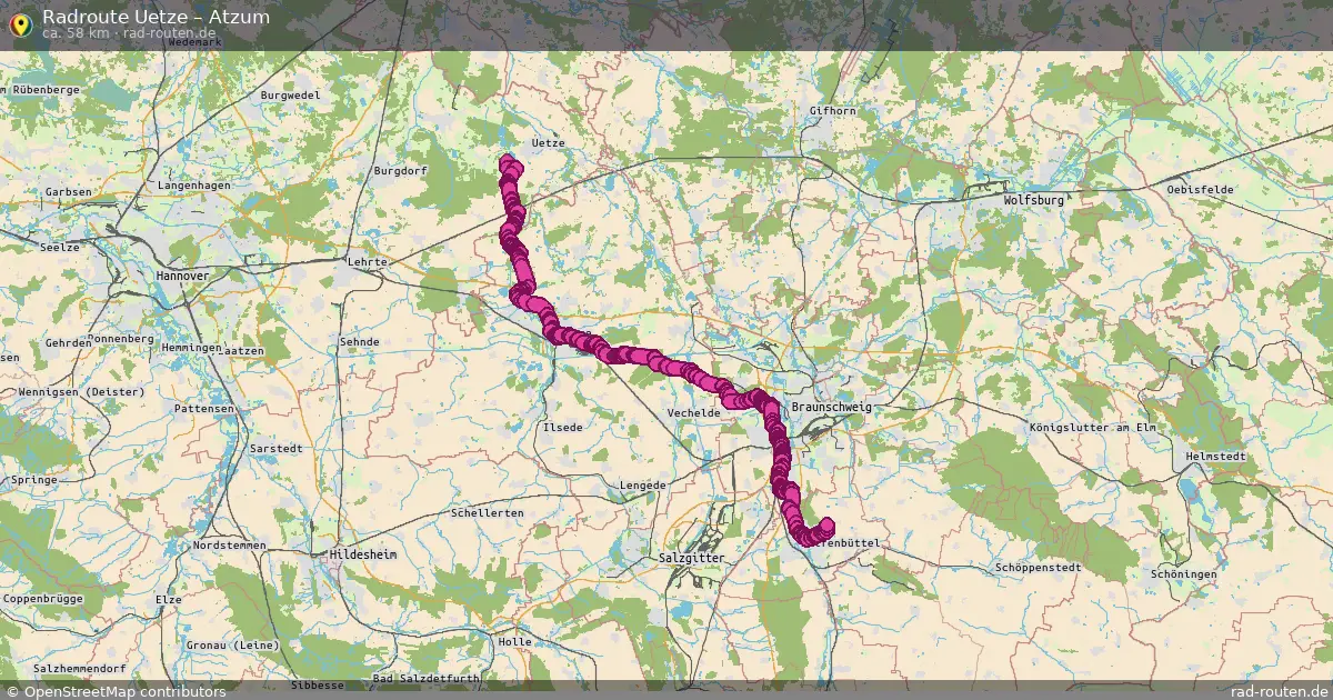 Fahrradroute Uetze – Atzum
