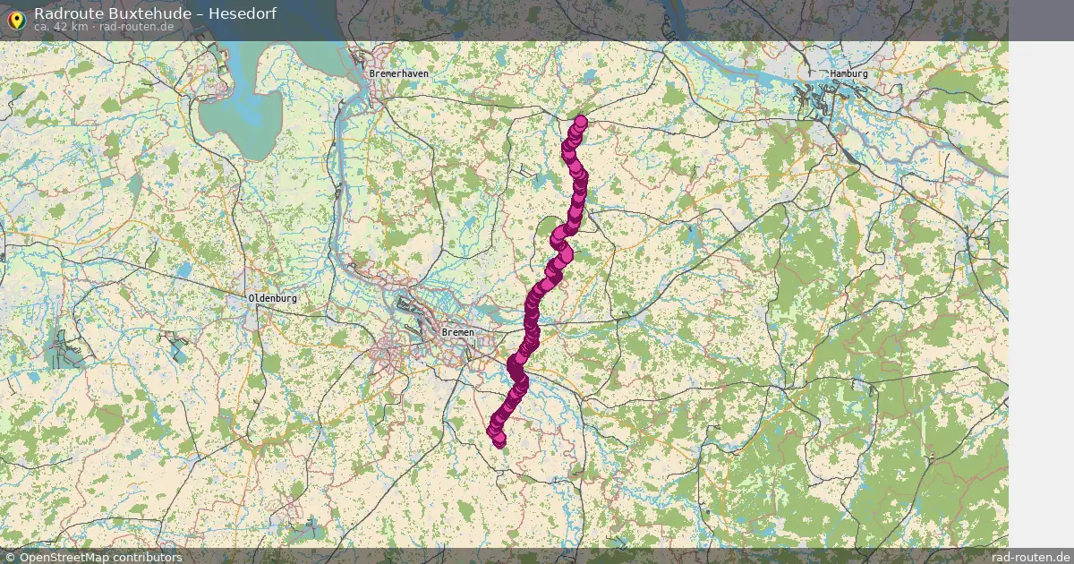 Fahrradroute Nottensdorf – Hesedorf (33 km) – Rad-Routen.de