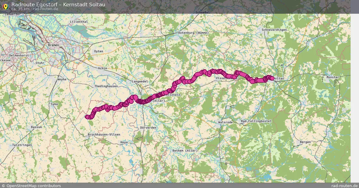 Fahrradroute Suderburg – Kernstadt Soltau (60 km) – Rad-Routen.de