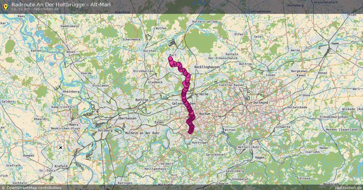 Fahrradroute An Der Holtbrügge – Alt-Marl (31 km) – Rad-Routen.de