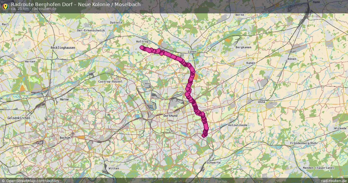 Radtour Berghofen Dorf – Neue Kolonie   Moselbach